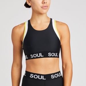 SOULCYCLE X ALL FENIX COLORBLOCKED SOUL SPORTS BRA